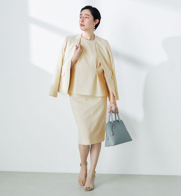 NOLLEY'S「《セットアップ対応》ウォッシャブルドライトロピカルインゴムタイトスカート」|タイト|