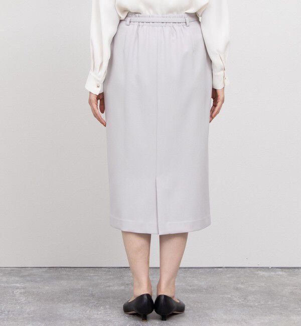NOLLEY'S sophi「ウォッシャブルウール調ベルト付きタイトスカート」|タイト|