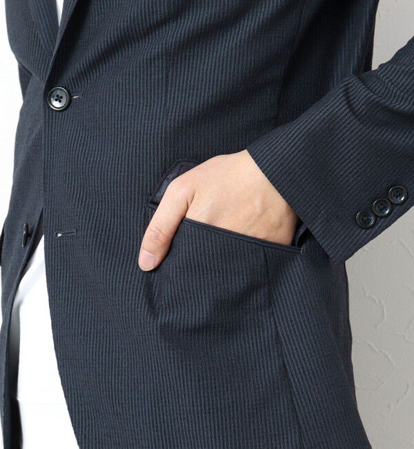 NOLLEY'S goodman「《ビジカジ/セットアップ対応》ドットサッカーストレッチジャケット 25SS」|テーラードジャケット|