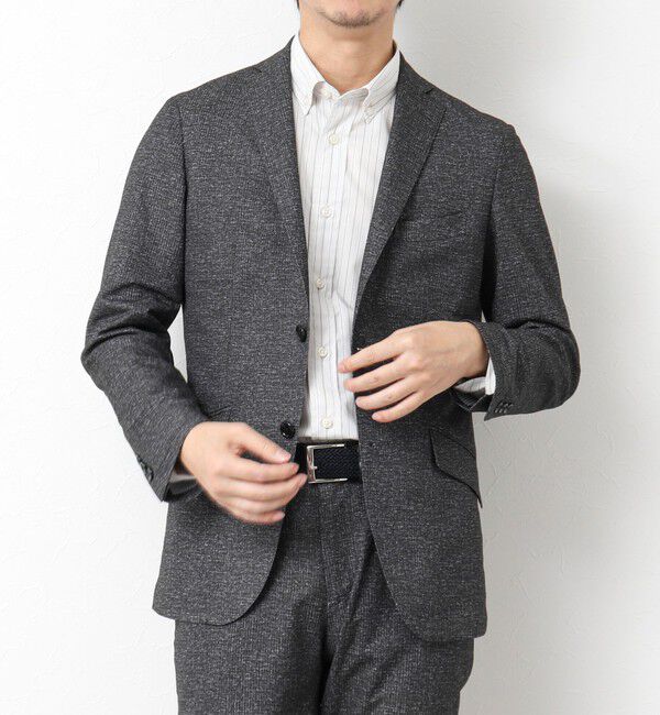 NOLLEY'S goodman「《ビジカジ/セットアップ対応》ドットサッカーストレッチジャケット 25SS」|テーラードジャケット|