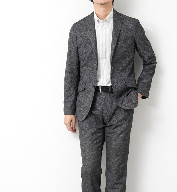 NOLLEY'S goodman「《ビジカジ/セットアップ対応》ドットサッカーストレッチジャケット 25SS」|テーラードジャケット|