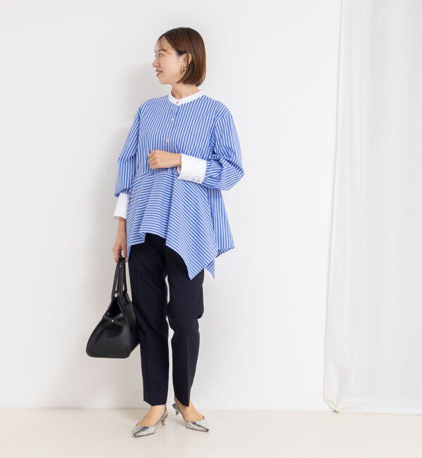 NOLLEY'S sophi「《セットアップ対応》ウォッシャブルウール調テーパードパンツ」|その他|