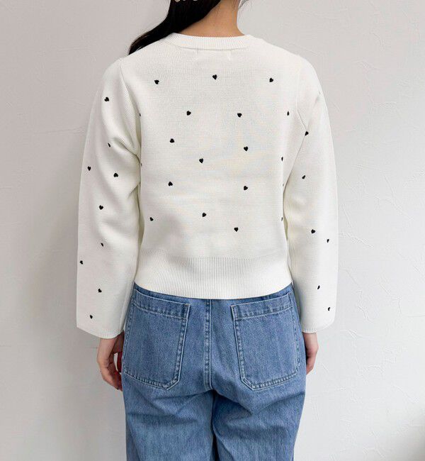 fredy emue「ハート刺繍ミラノリブカーディガン」|カーディガン|
