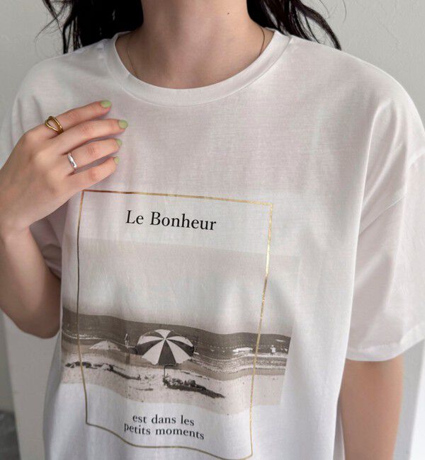 fredy emue「シルケットBEACH PHOTO Tシャツ」|Tシャツ・カットソー|