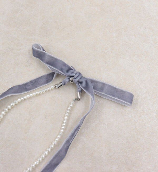 fredy emue「グラデパールリボンネックレス」|ネックレス|