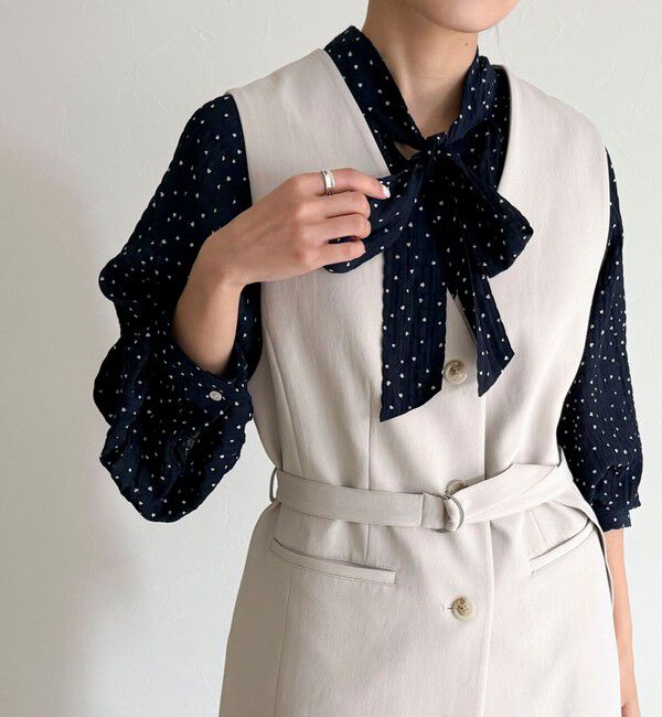 fredy emue「ハートドットボウタイブラウス」|シャツ・ブラウス|