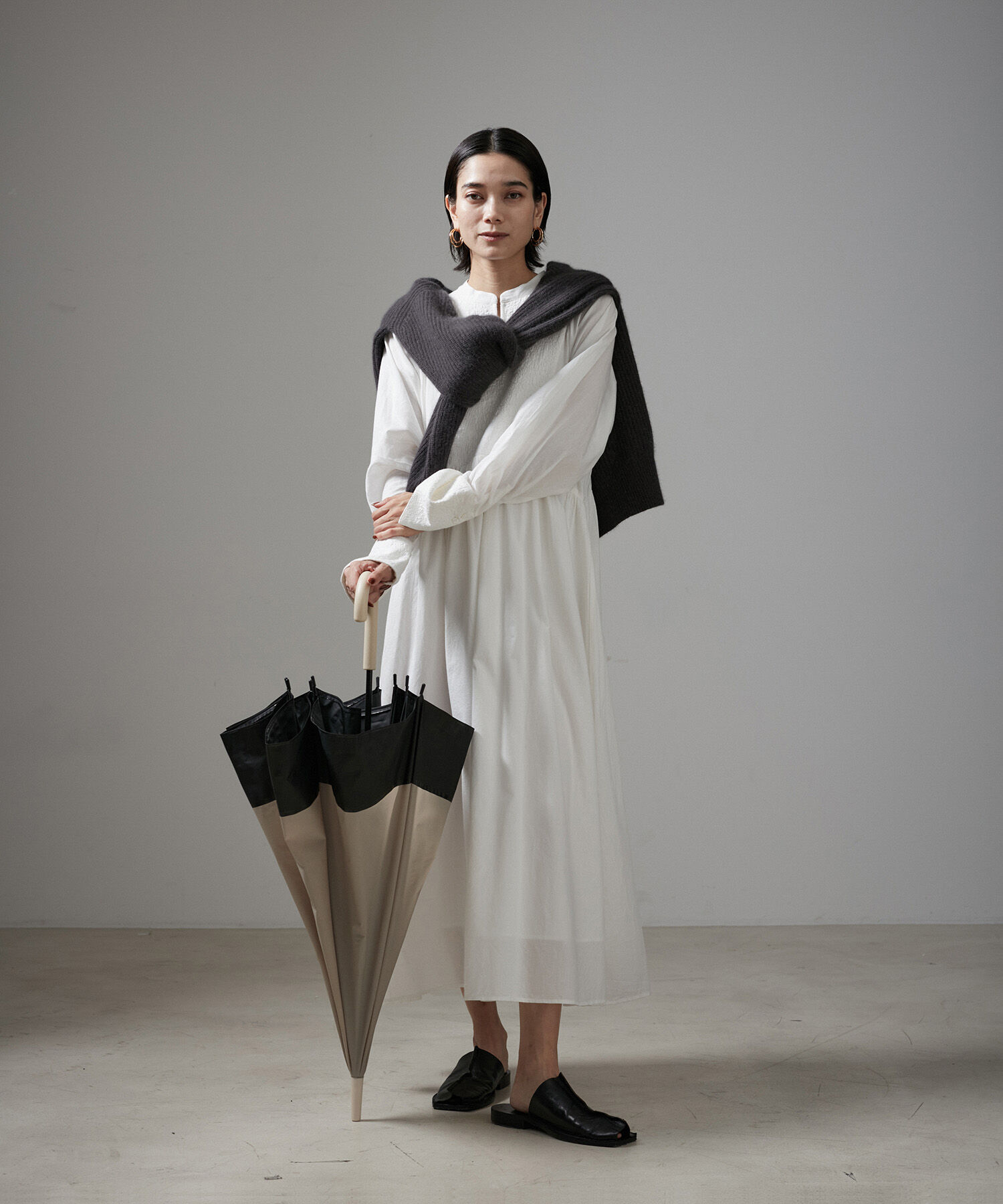 SALON adam et rope'「【SALONオリジナル】ベルドームアンブレラ（ツートンカラー）」|傘|