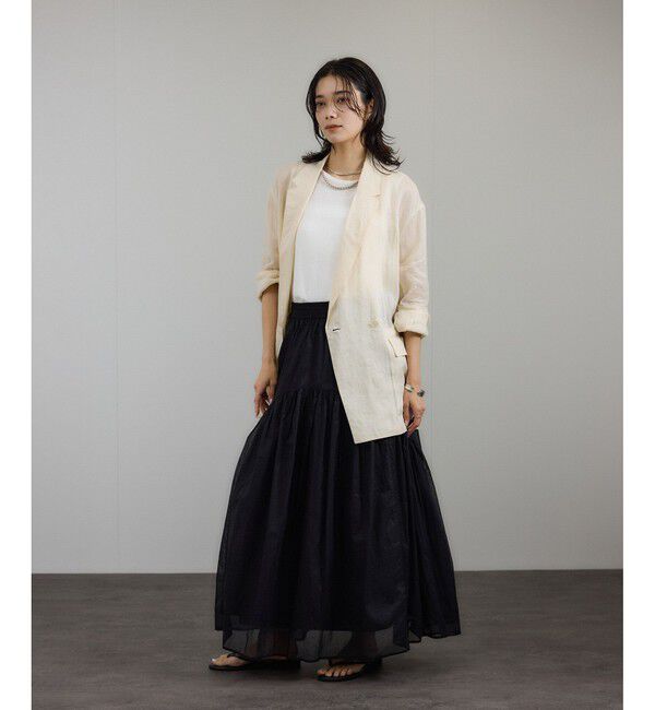 SALON adam et rope'「【WEB限定】コットンオーガンジーギャザースカート 2」|スカート|