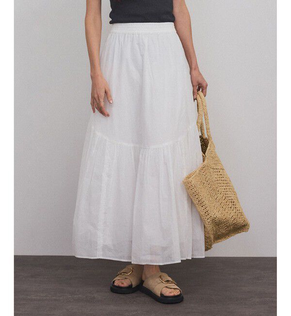 SALON adam et rope'「【WEB限定】コットンオーガンジーギャザースカート 2」|スカート|