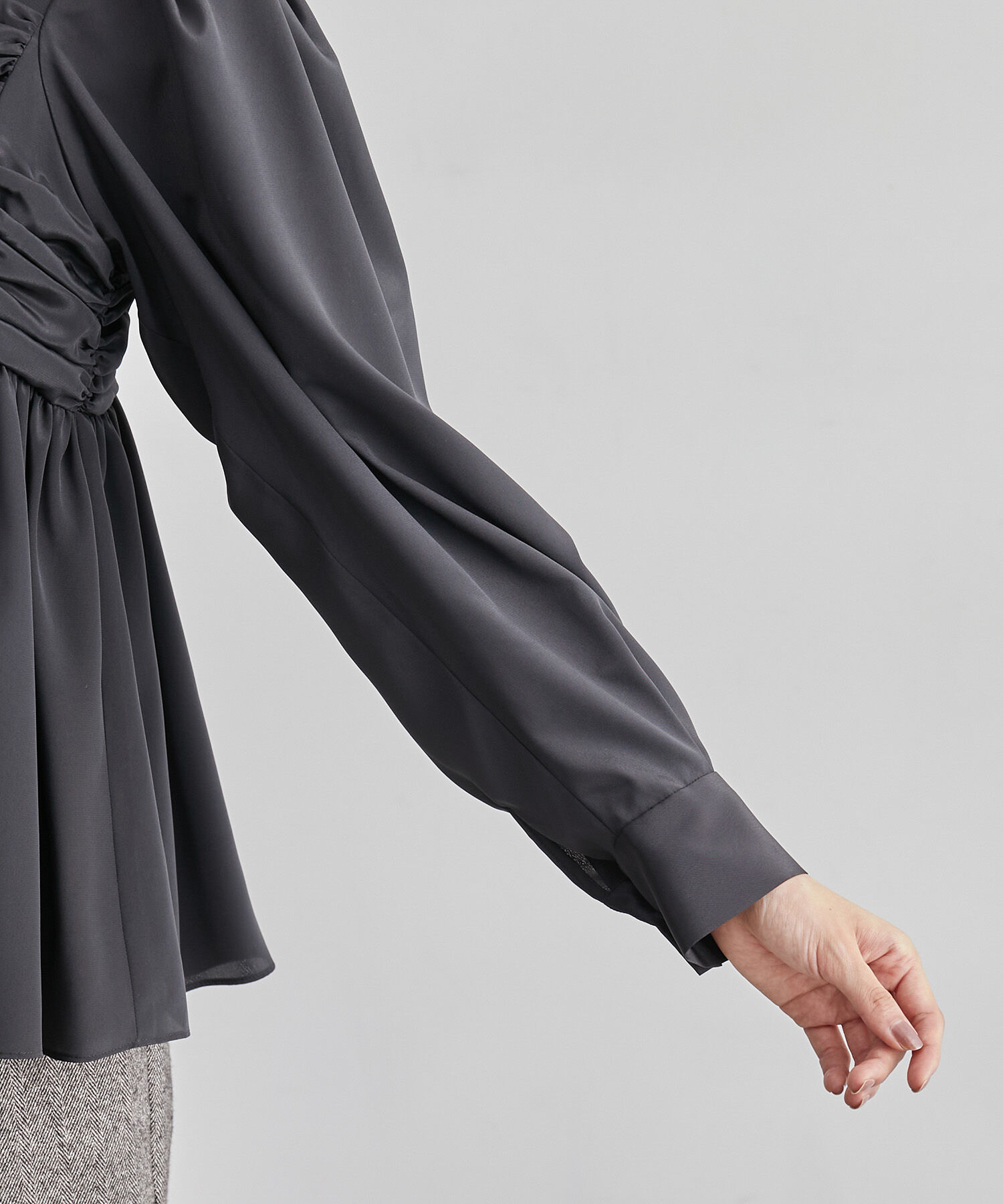 ROPE「スクエアネックペプラムブラウス」|シャツ・ブラウス|