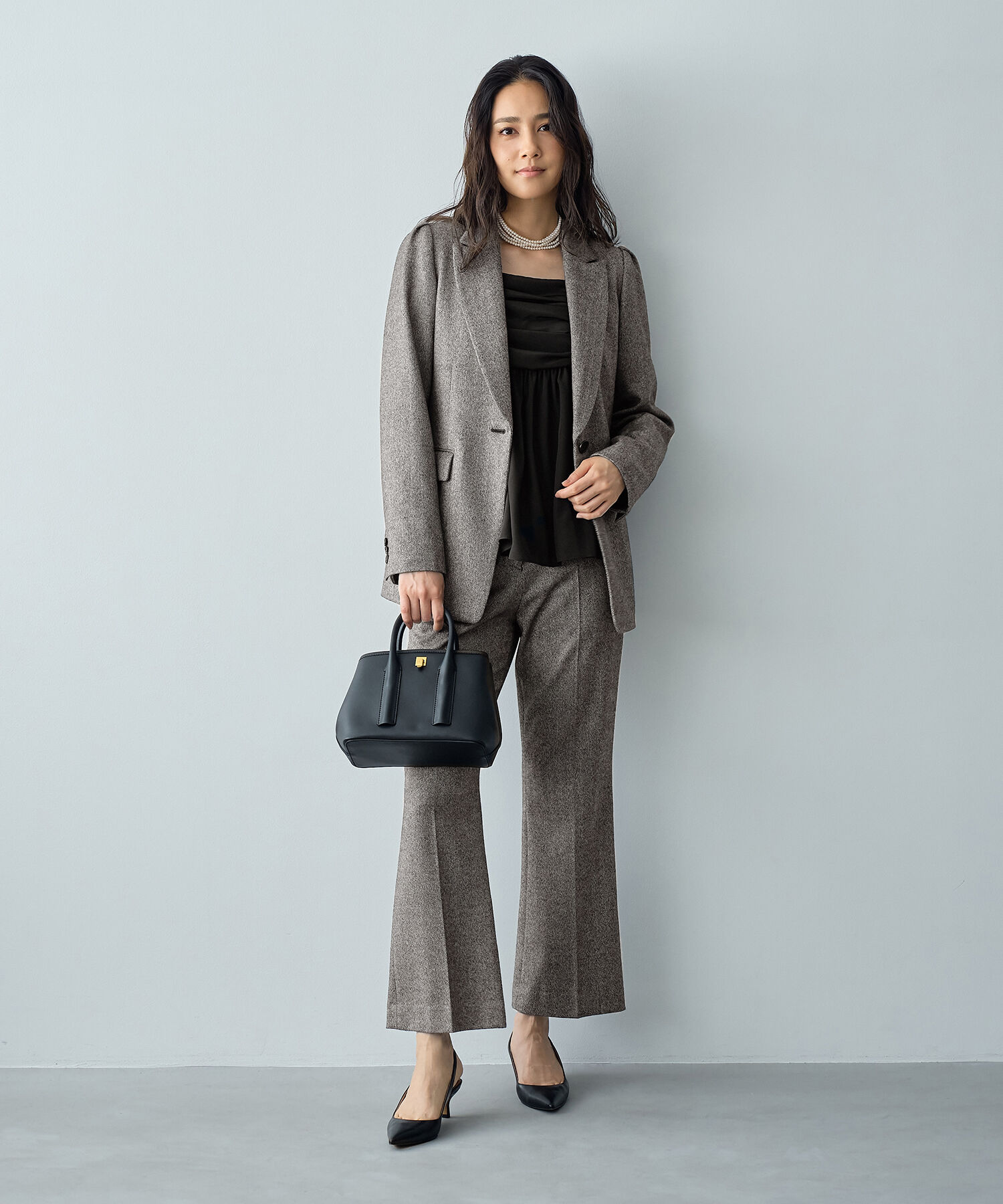 ROPE「スクエアネックペプラムブラウス」|シャツ・ブラウス|