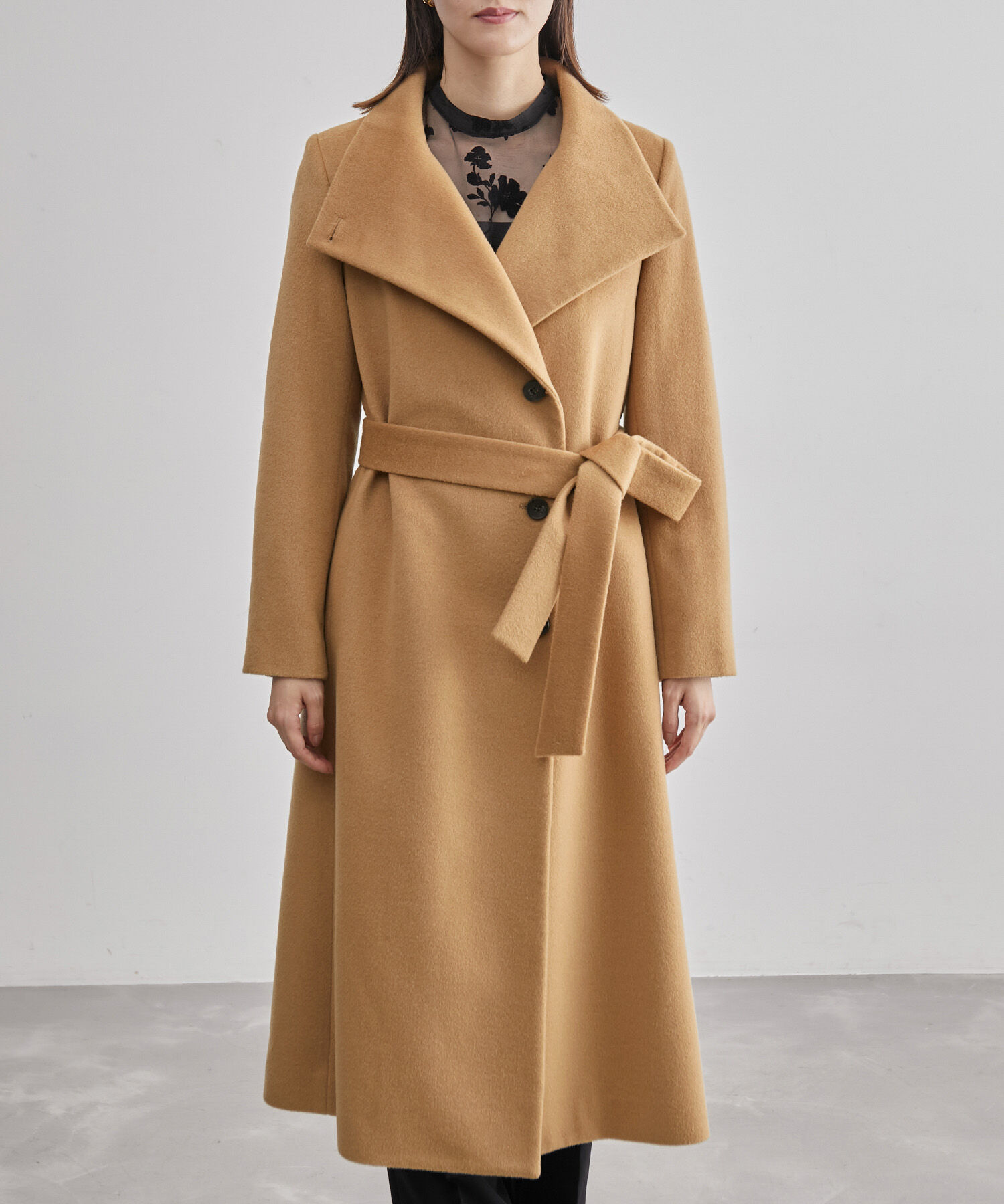 ROPE「2WAYプレミアムカシミヤロングコート」|チェスターコート|