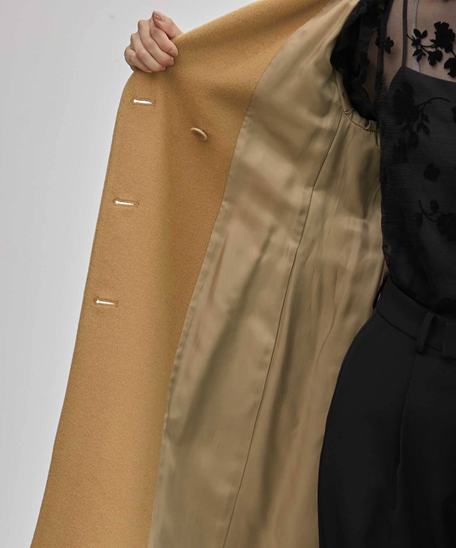 ROPE「2WAYプレミアムカシミヤロングコート」|チェスターコート|