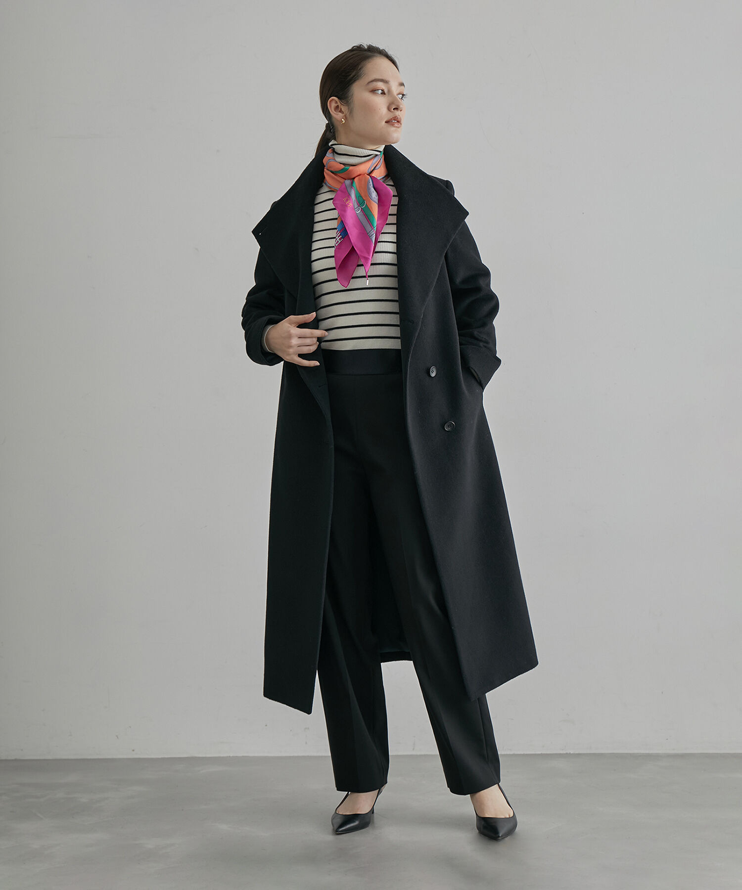 ROPE「2WAYプレミアムカシミヤロングコート」|チェスターコート|