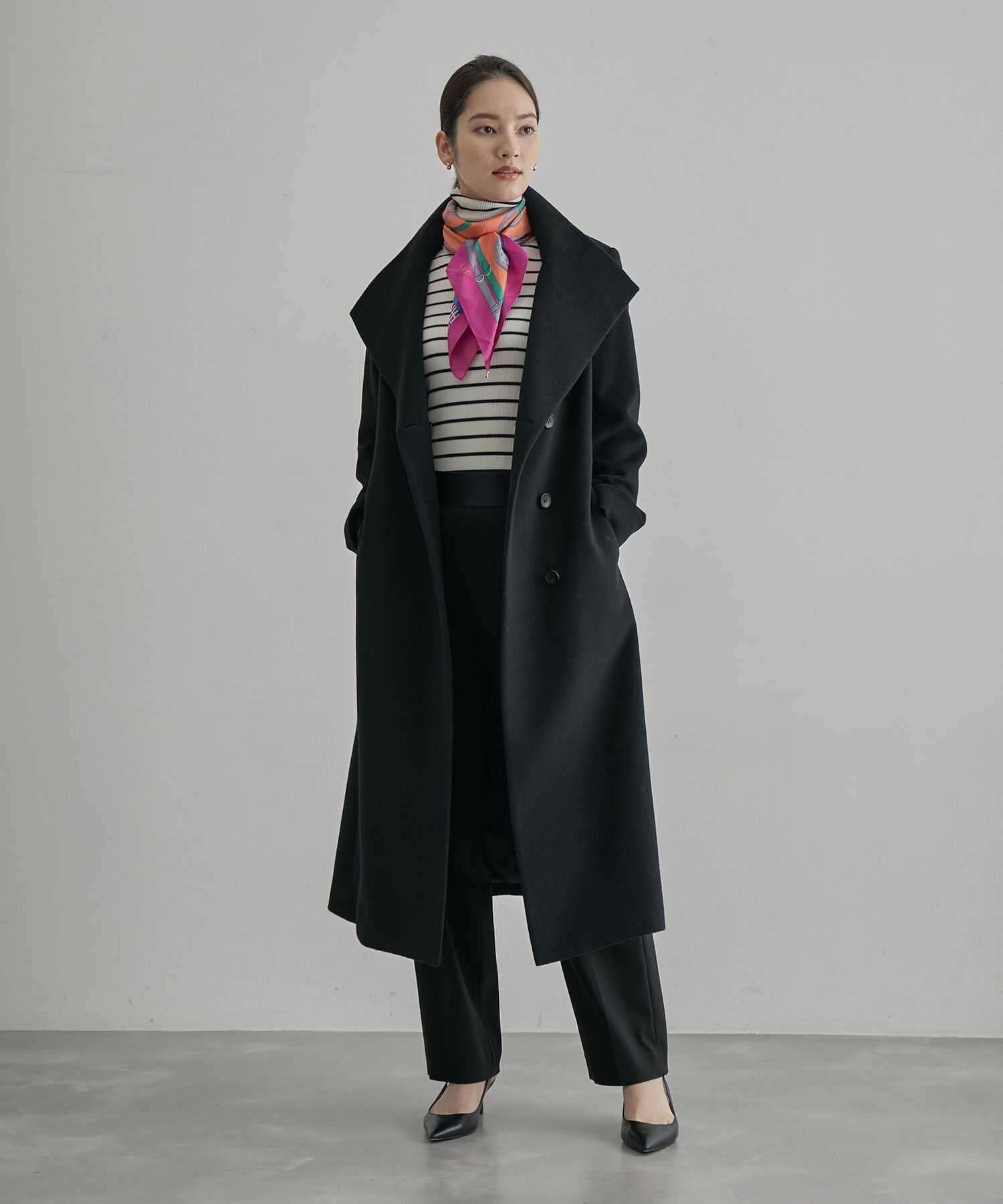 ROPE「2WAYプレミアムカシミヤロングコート」|チェスターコート|