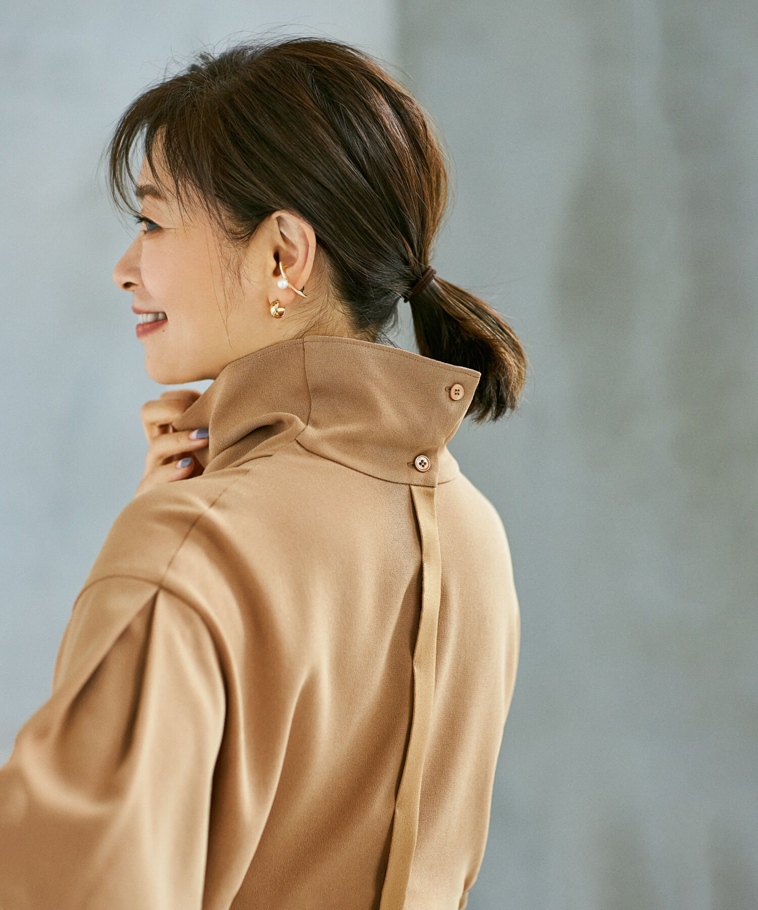 ROPE「2WAYジョーゼットブラウス【エディター三尋木奈保さんコラボ】」|シャツ・ブラウス|