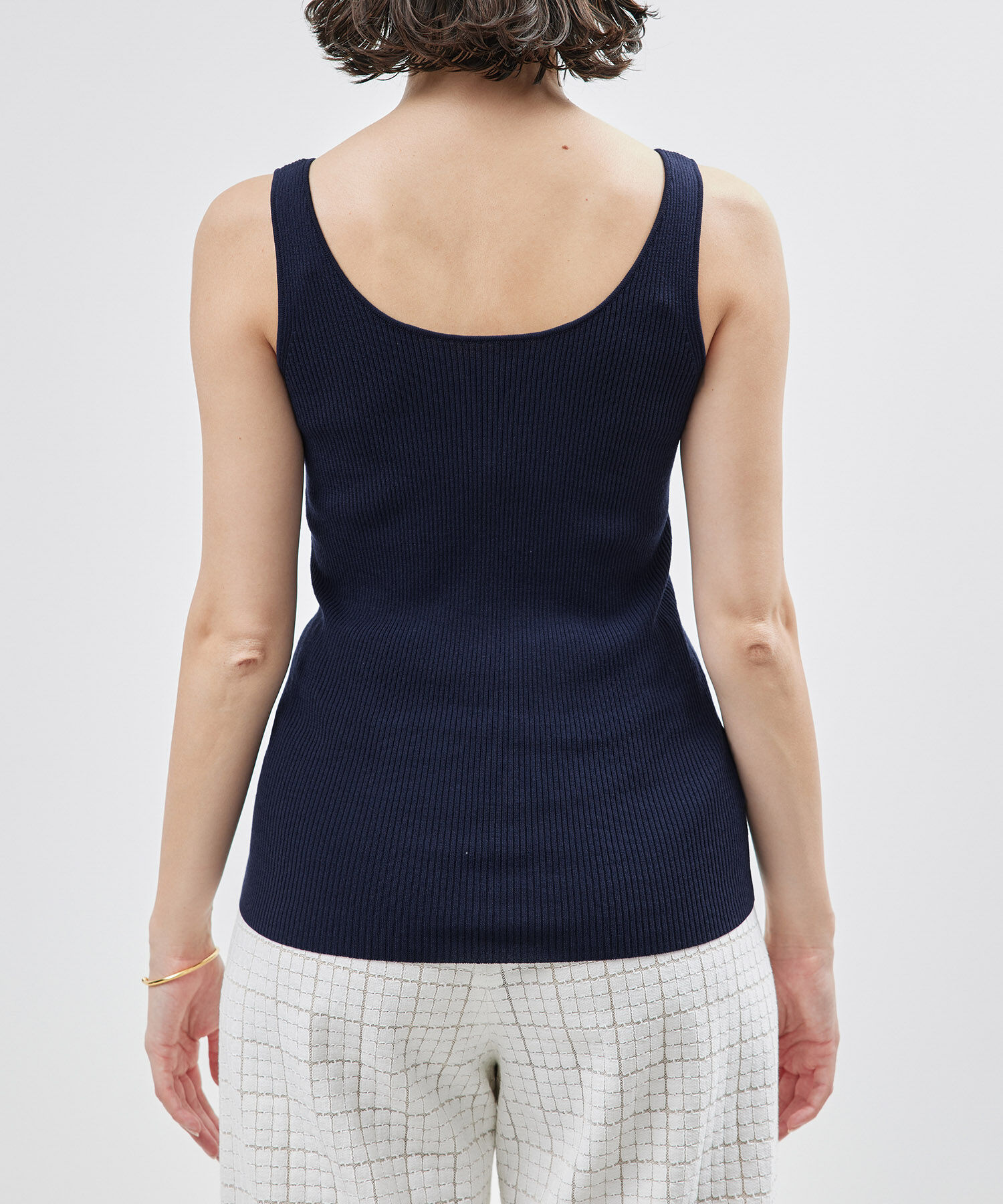 ROPE「【洗える】シルクプロテインニットタンクトップ【メディア掲載】」|タンクトップ|