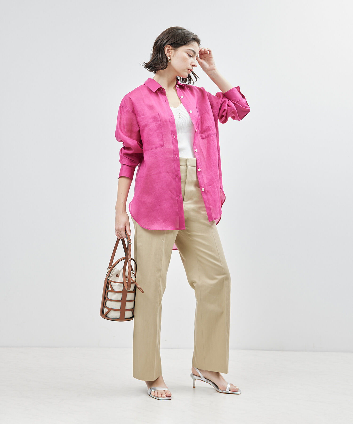 ROPE「【洗える】シルクプロテインニットタンクトップ【メディア掲載】」|タンクトップ|