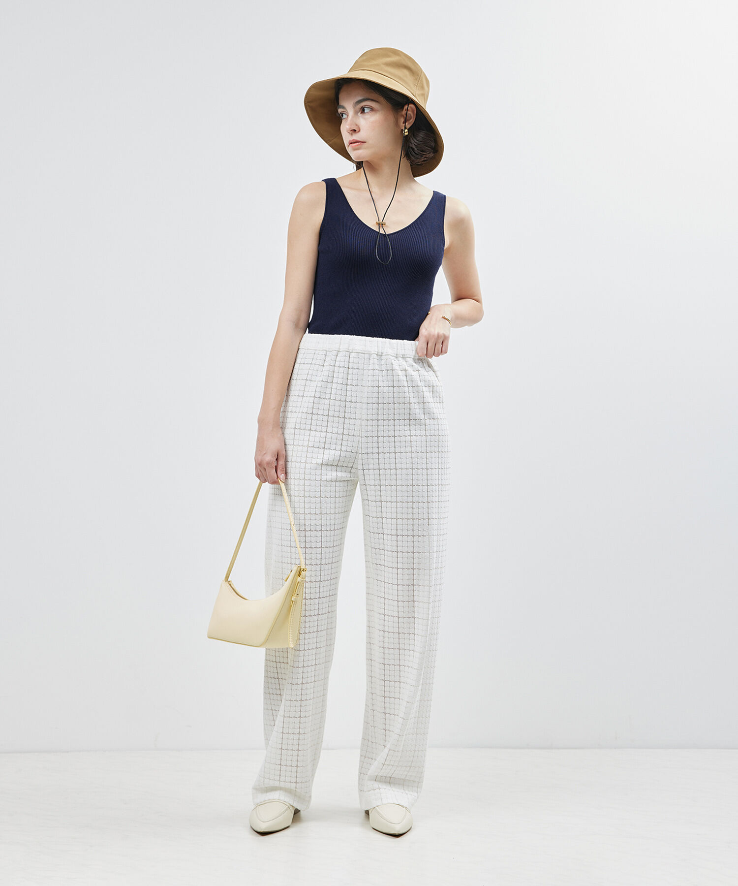 ROPE「【洗える】シルクプロテインニットタンクトップ【メディア掲載】」|タンクトップ|