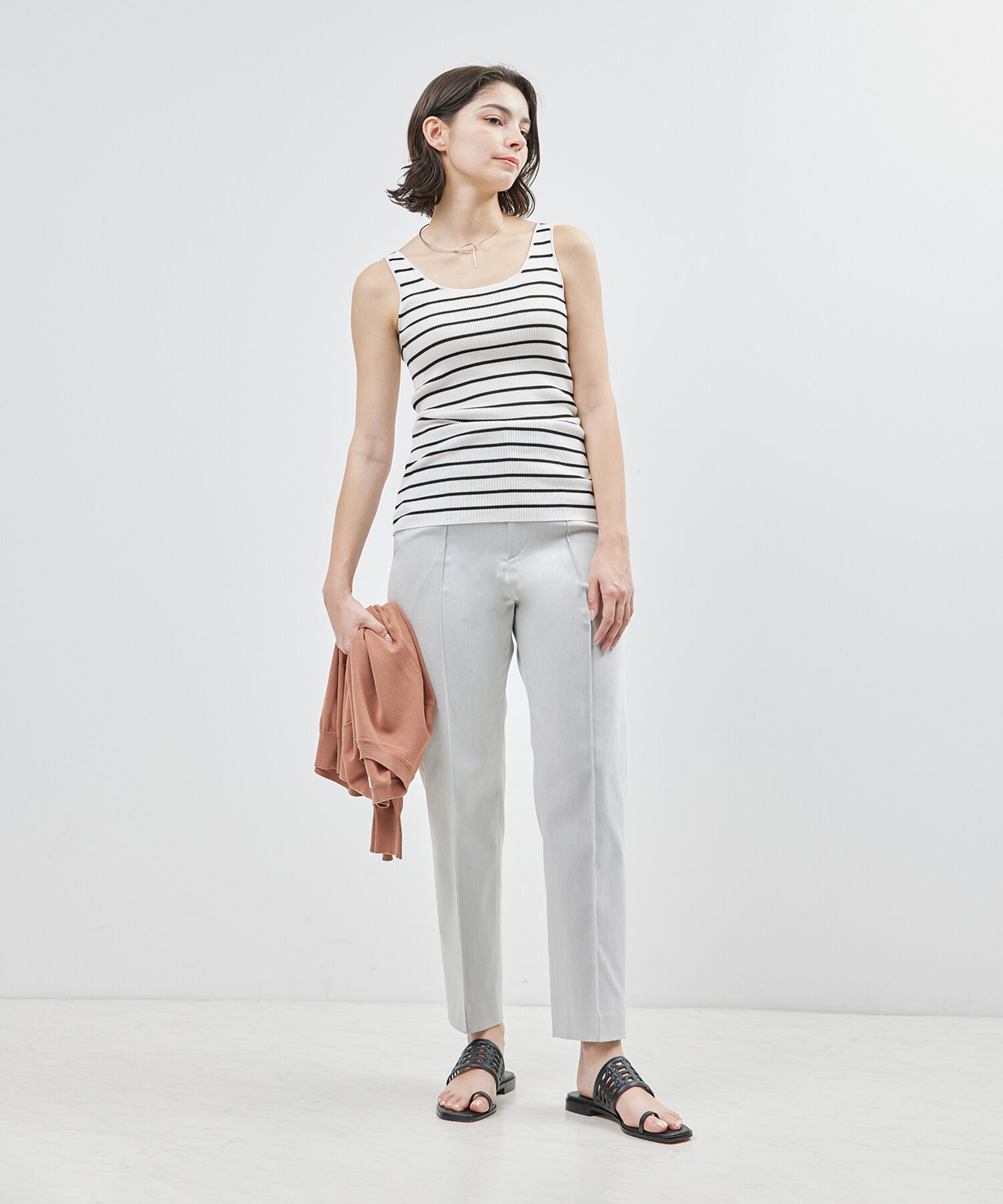 ROPE「【洗える】シルクプロテインニットタンクトップ【メディア掲載】」|タンクトップ|