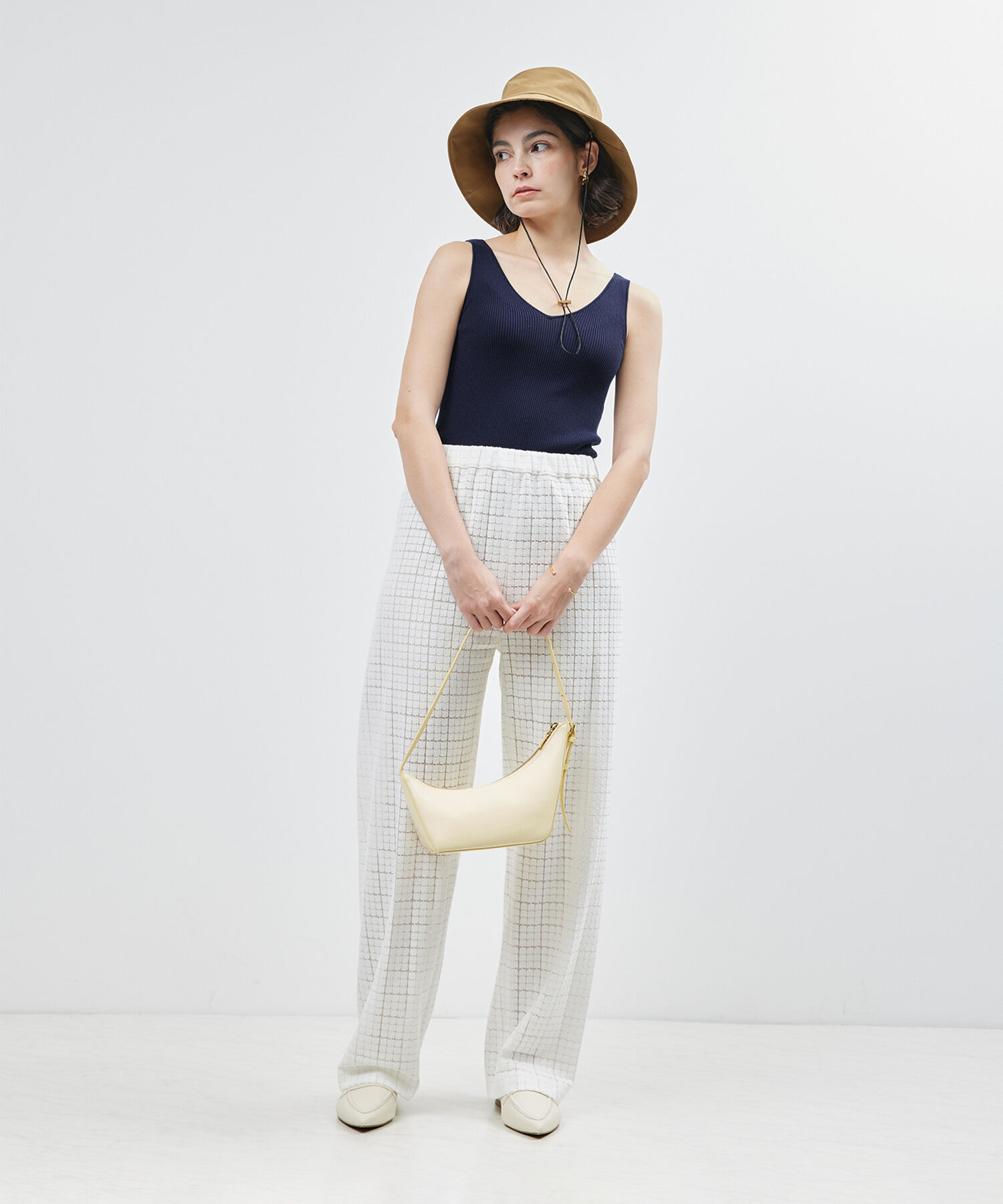 ROPE「【洗える】シルクプロテインニットタンクトップ【メディア掲載】」|タンクトップ|