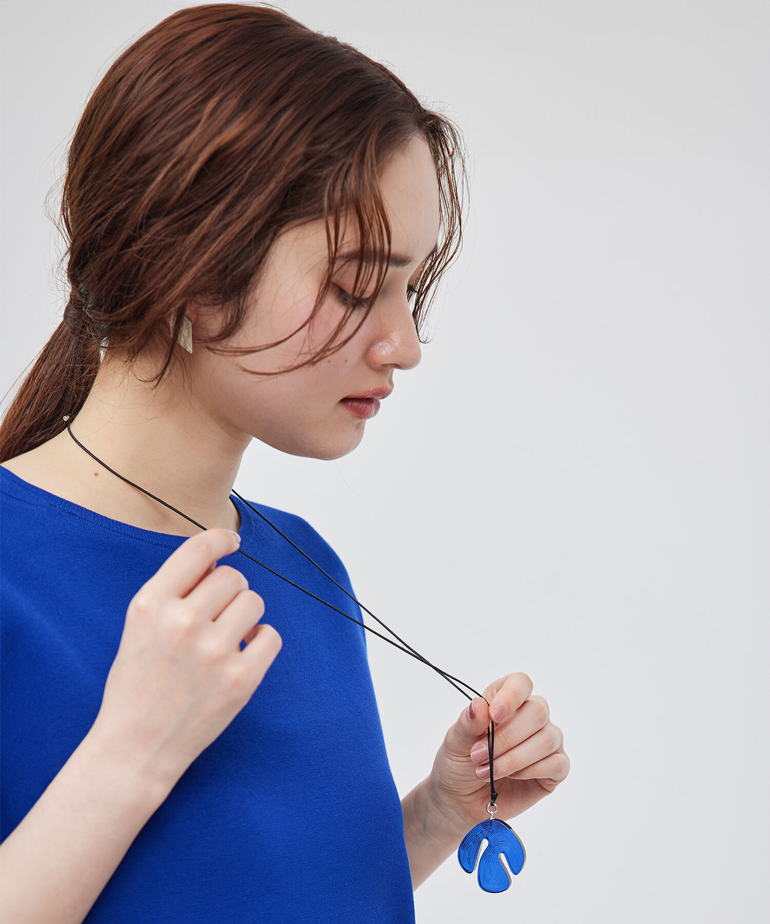 ROPE「ウェービングモチーフネックレス」|ネックレス|ブルー系(45)