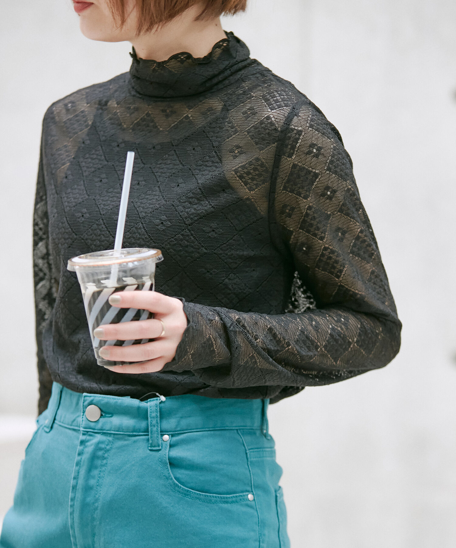 vis-a-vis「【WEB限定】万能カラーレースインナー」|Tシャツ・カットソー|