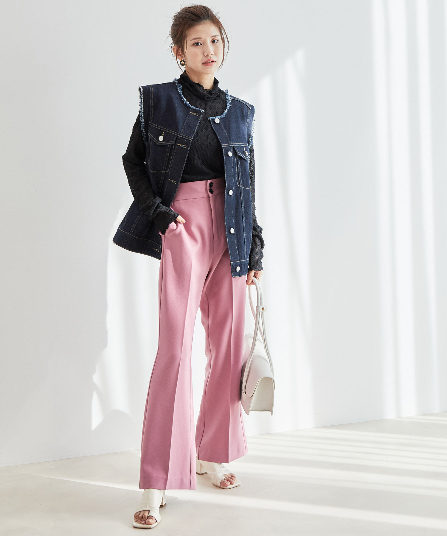 vis-a-vis「【WEB限定】万能カラーレースインナー」|Tシャツ・カットソー|