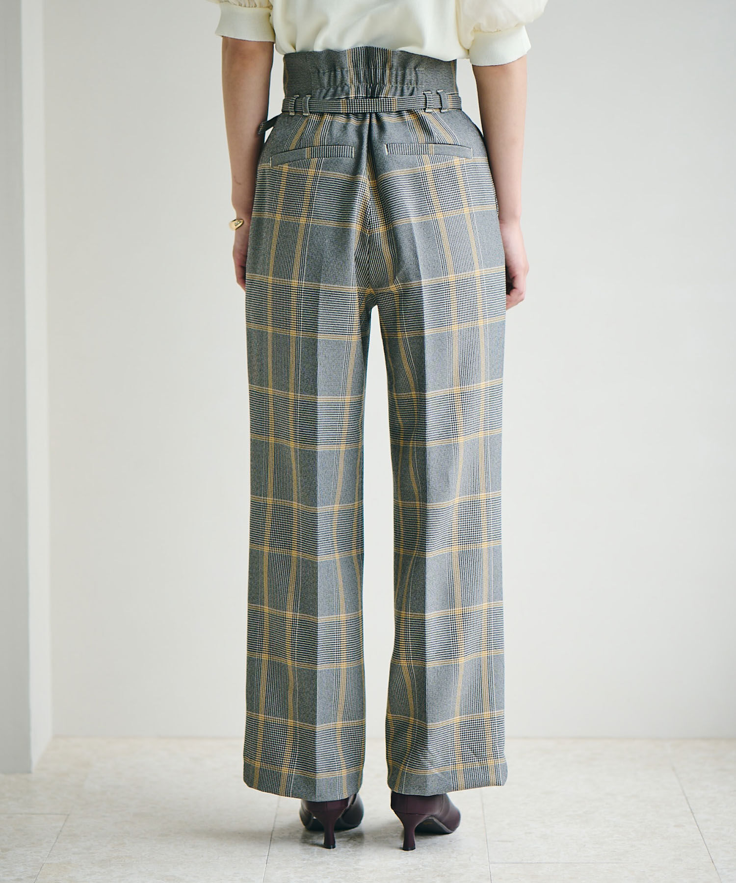 VIS「【Washable・EASY CARE】エコウールタッチワイドパンツ【sustainable】」|スラックス|