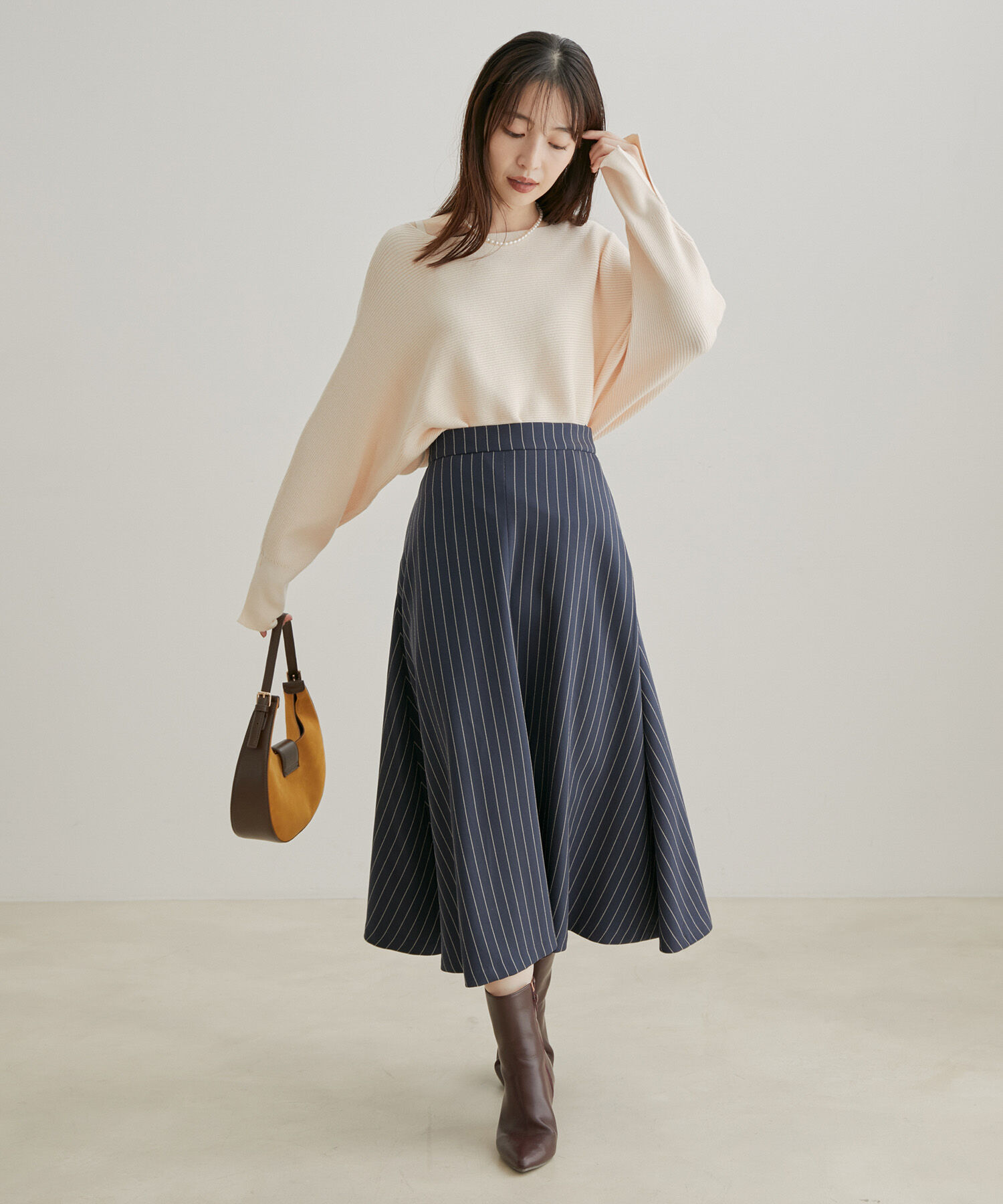 VIS「ハイゲージドルマンニットプルオーバー」|ニット・セーター|