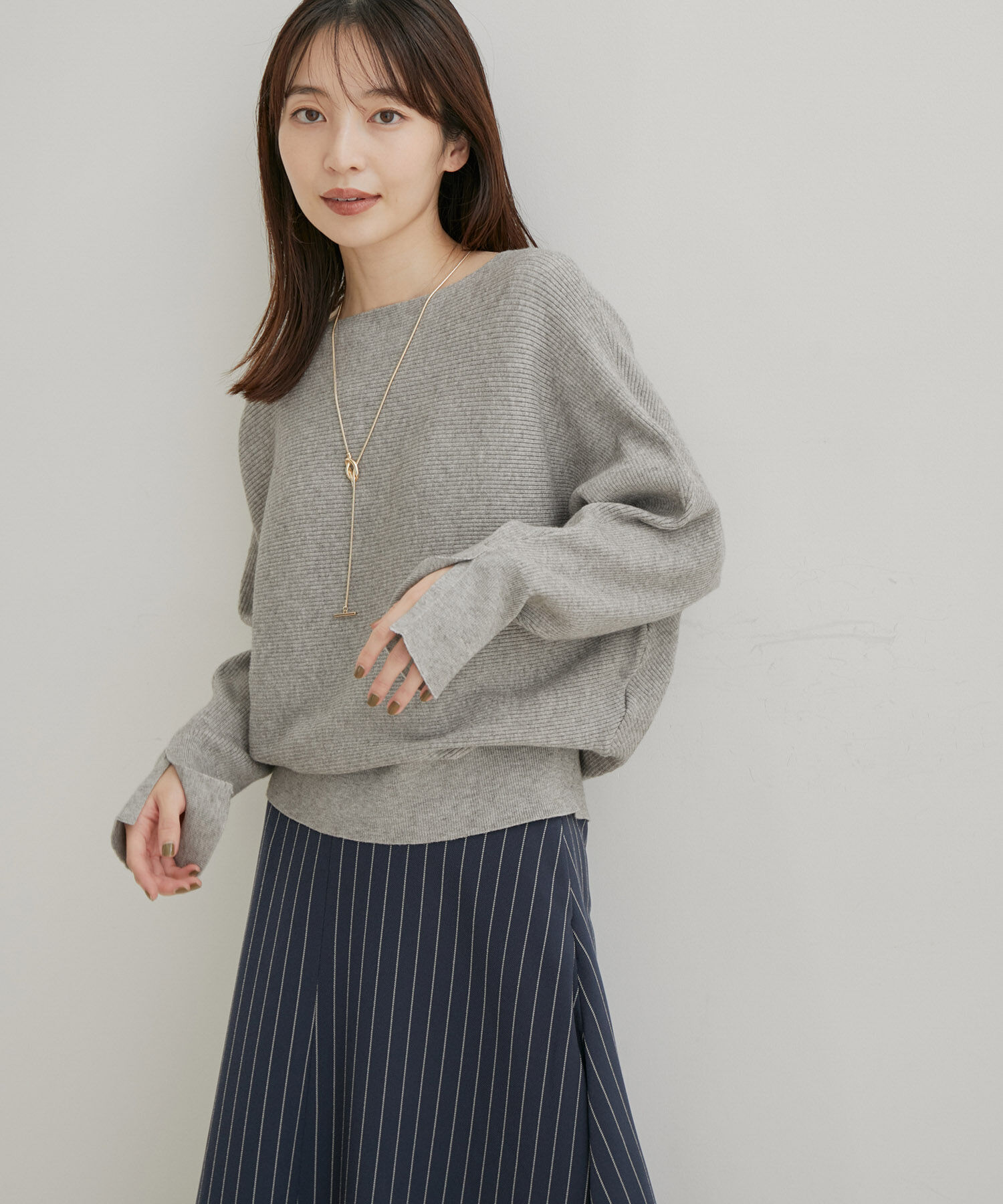 VIS「ハイゲージドルマンニットプルオーバー」|ニット・セーター|