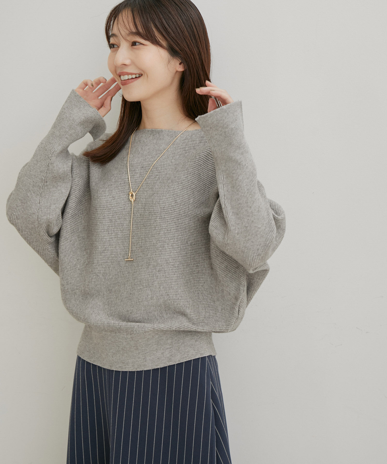 VIS「ハイゲージドルマンニットプルオーバー」|ニット・セーター|