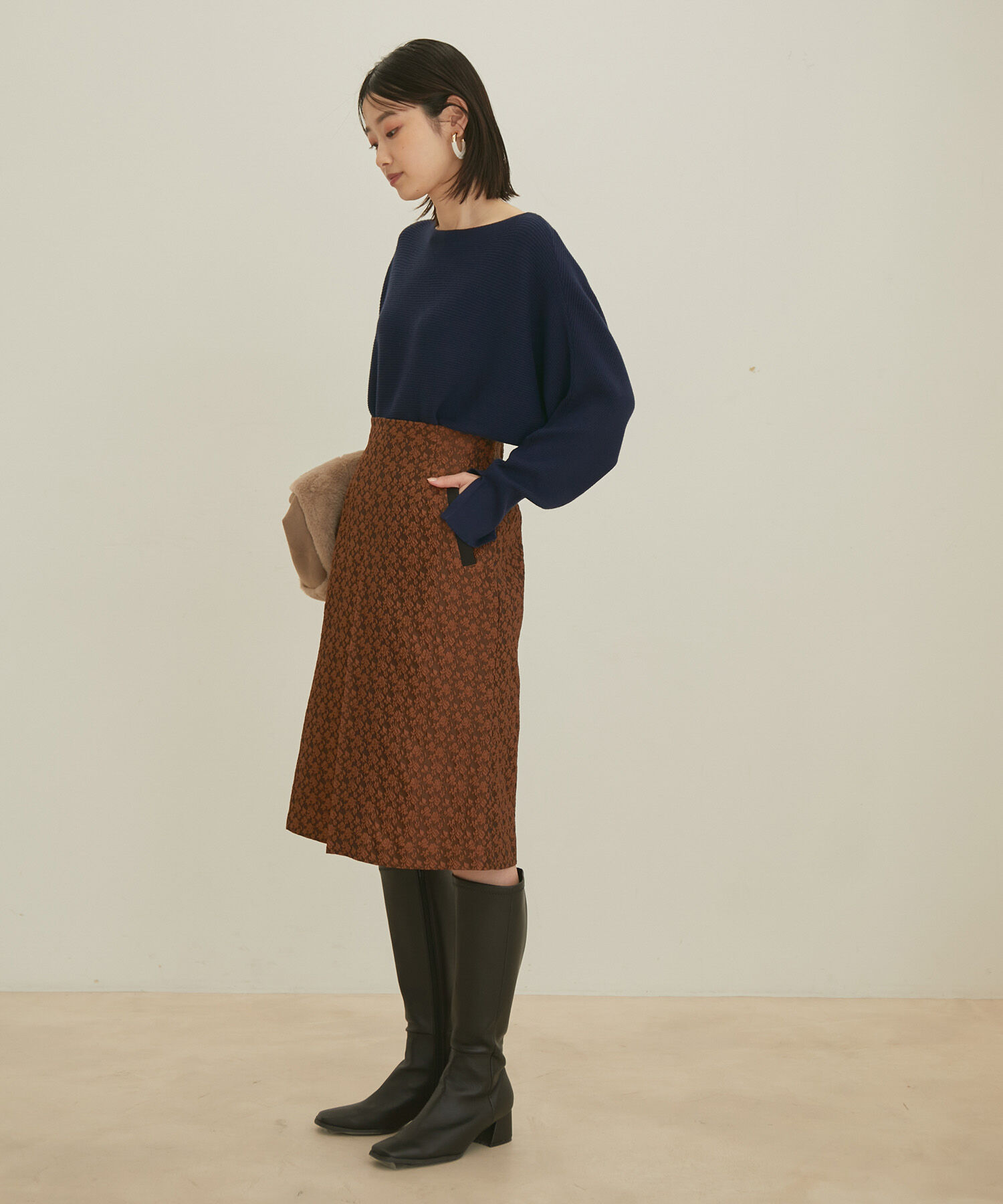 VIS「ハイゲージドルマンニットプルオーバー」|ニット・セーター|