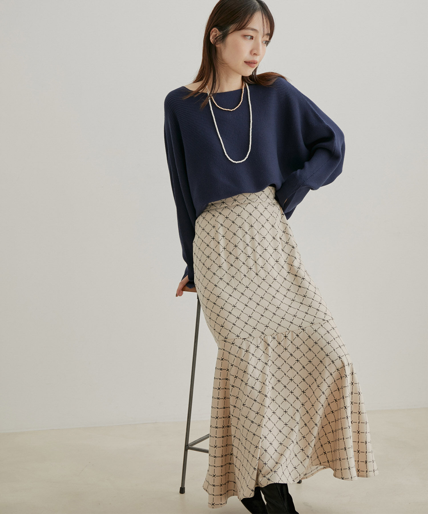 VIS「ハイゲージドルマンニットプルオーバー」|ニット・セーター|