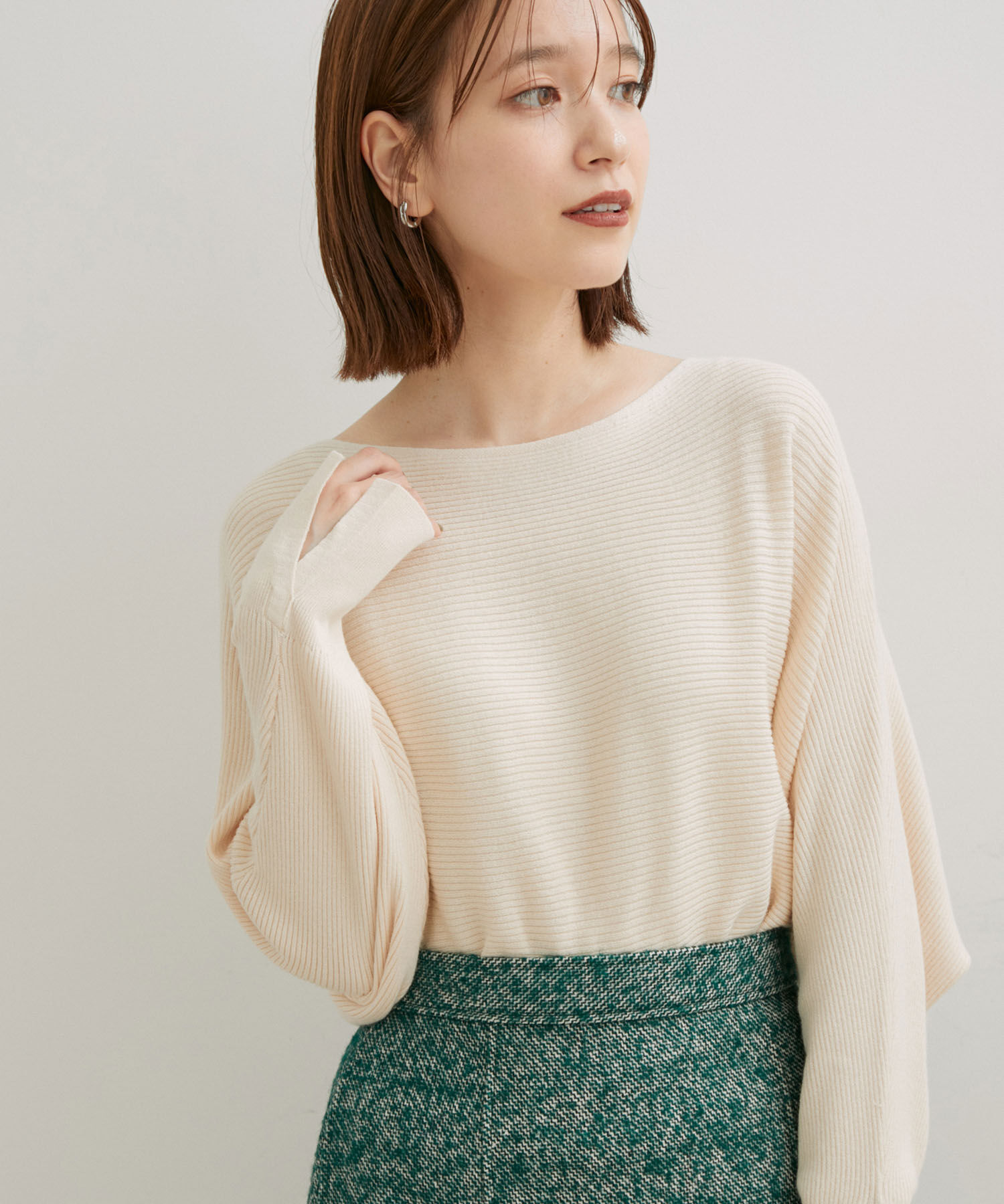 VIS「ハイゲージドルマンニットプルオーバー」|ニット・セーター|キナリ(16)