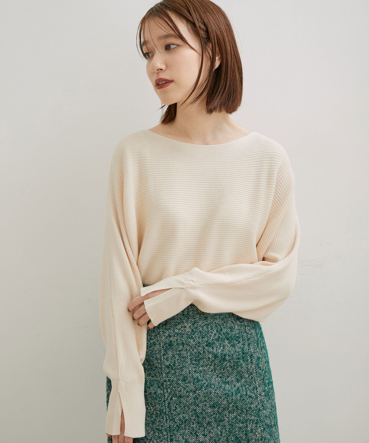 VIS「ハイゲージドルマンニットプルオーバー」|ニット・セーター|