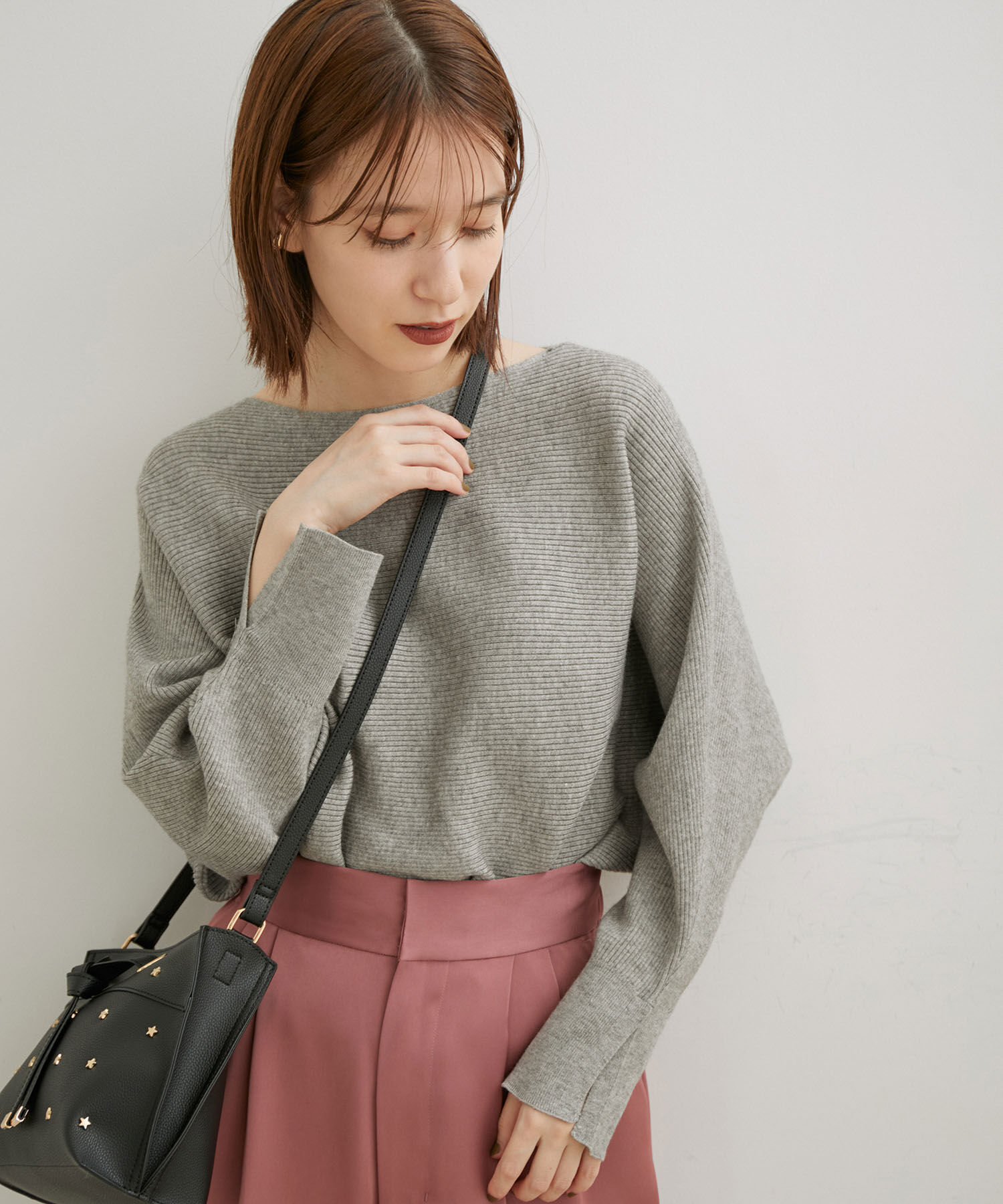 VIS「ハイゲージドルマンニットプルオーバー」|ニット・セーター|