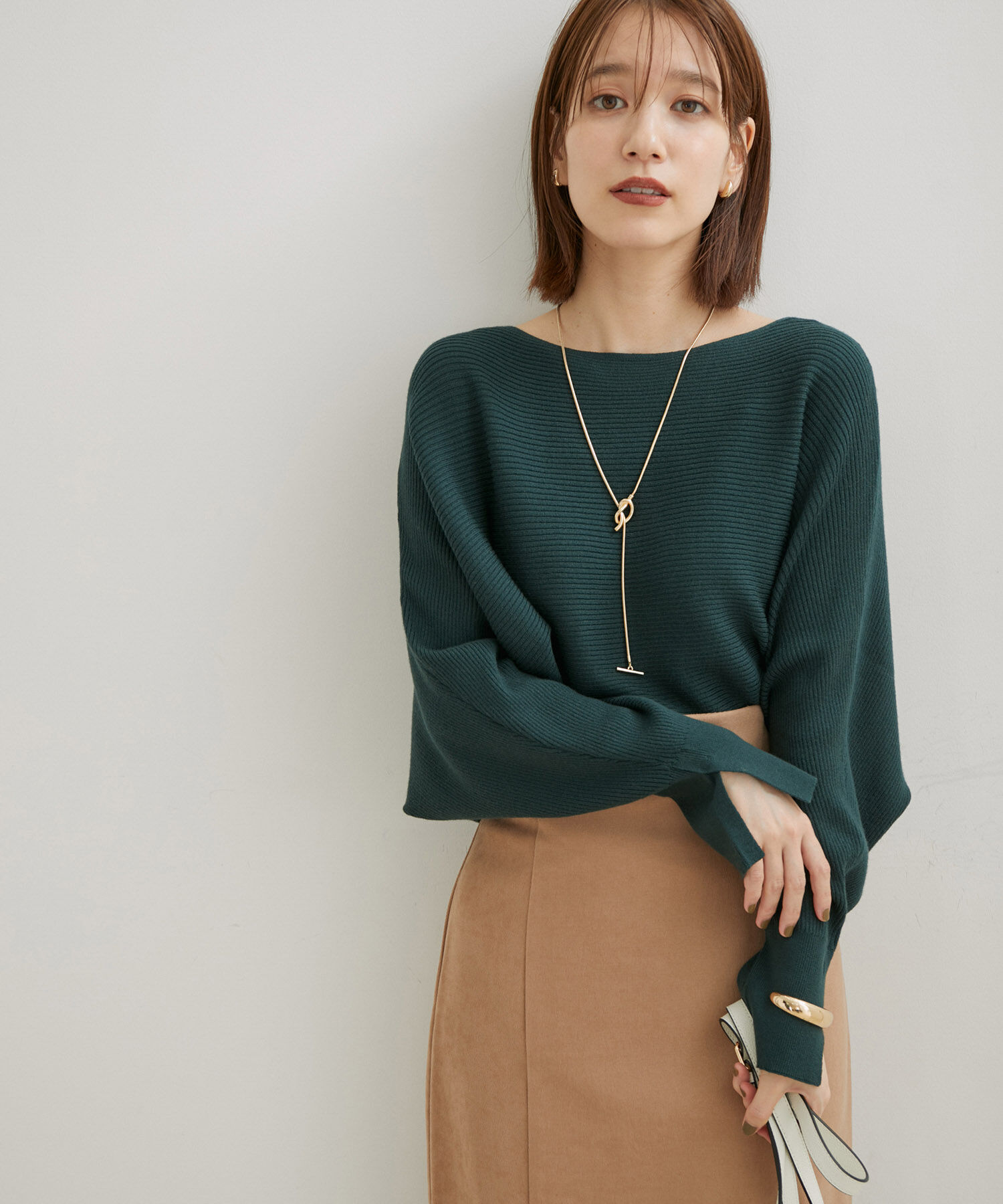 VIS「ハイゲージドルマンニットプルオーバー」|ニット・セーター|