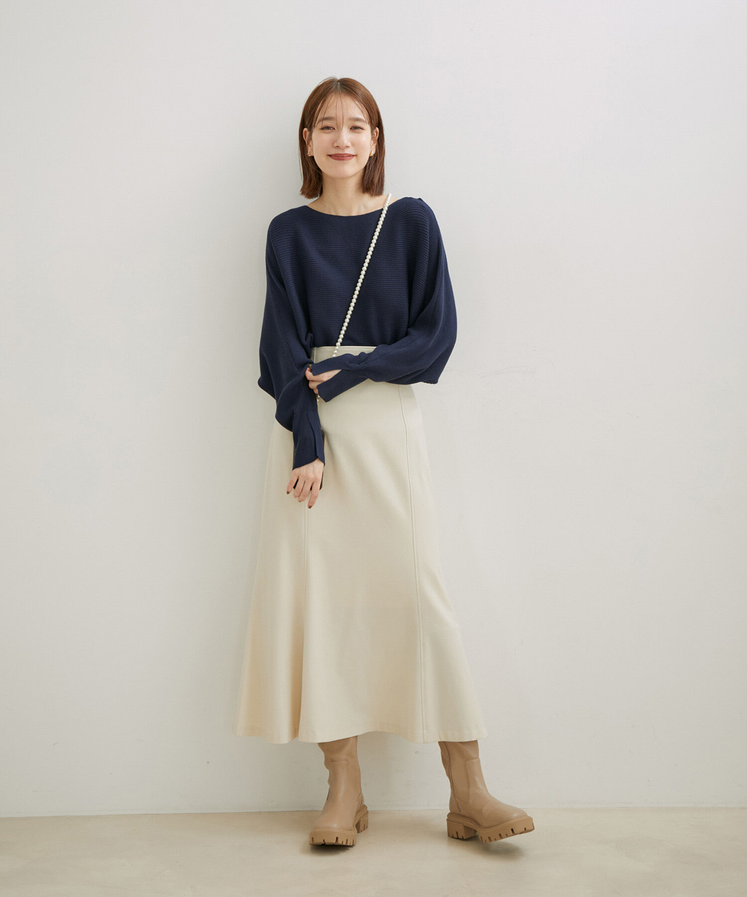 VIS「ハイゲージドルマンニットプルオーバー」|ニット・セーター|