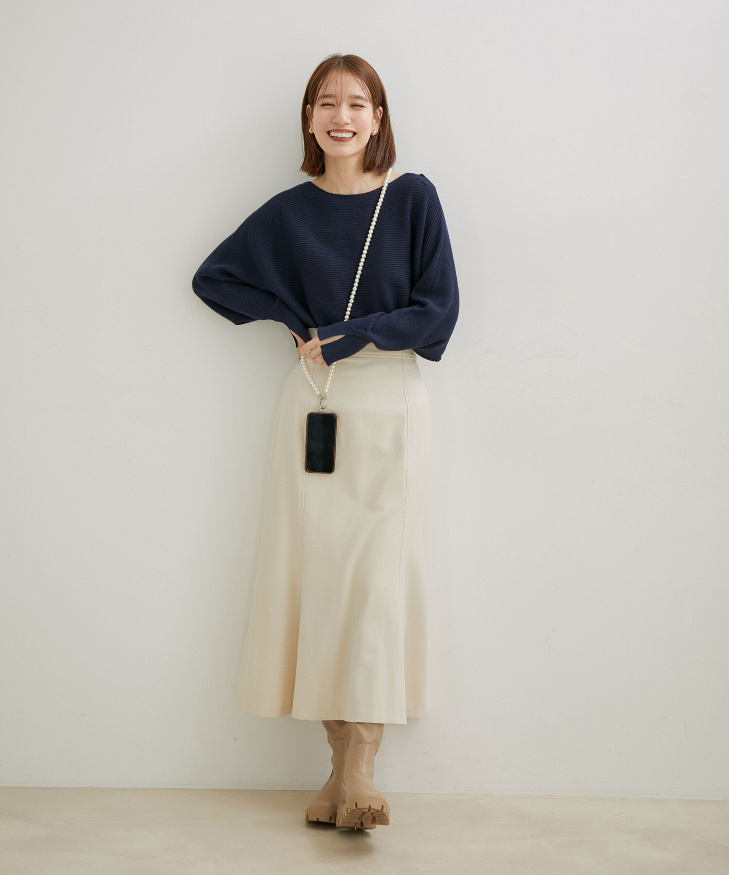 VIS「ハイゲージドルマンニットプルオーバー」|ニット・セーター|