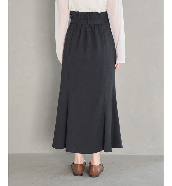 VIS「【防シワ】パウダリーツイルマーメイドスカート」|スカート|