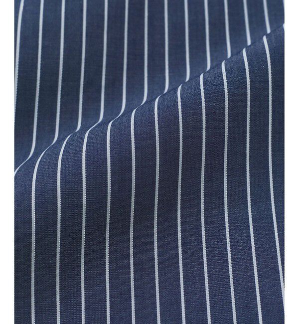 VIS「【防シワ】ラメミックスオフショルダー風ストライプシャツ」|シャツ・ブラウス|