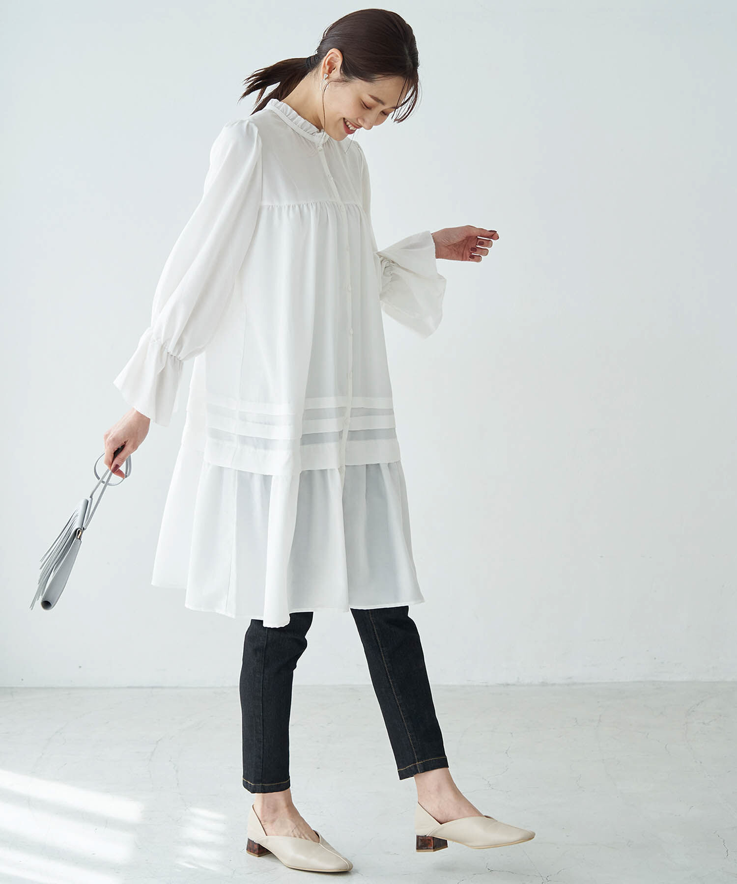 Rope&rsquo;Picnic「【2WAY】ティアードタックミニワンピース」|ワンピース|