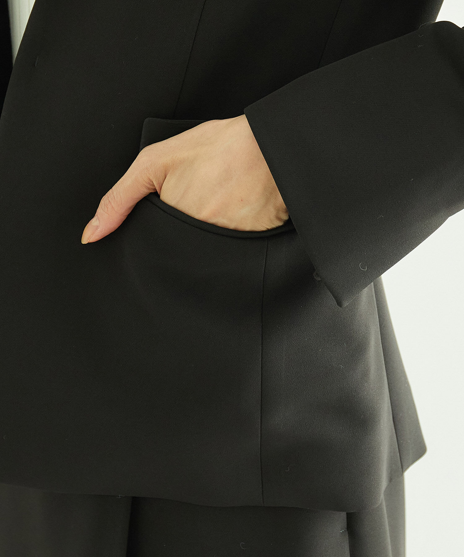 Rope&rsquo;Picnic「【360&deg;ウルトラストレッチ】セットアップ対応/ノーラペルジャケット【一部店舗限定34-42サイズ】」|ノーカラージャケット|