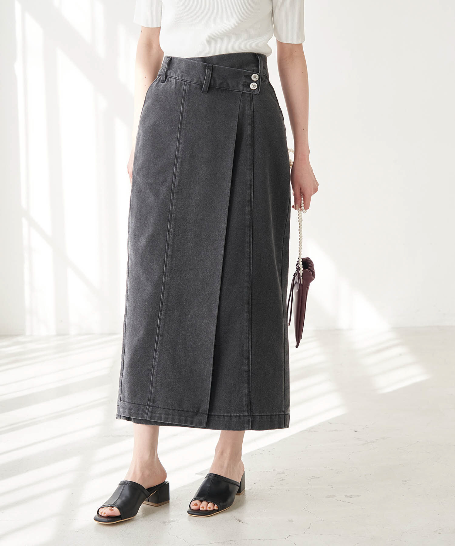 Rope&rsquo;Picnic「【emur】デニムデザインロングスカート」|スカート|