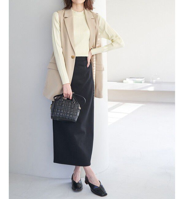 Rope&rsquo;Picnic「洗濯機OK/スカラネックリブニットプルオーバー」|ニット・セーター|