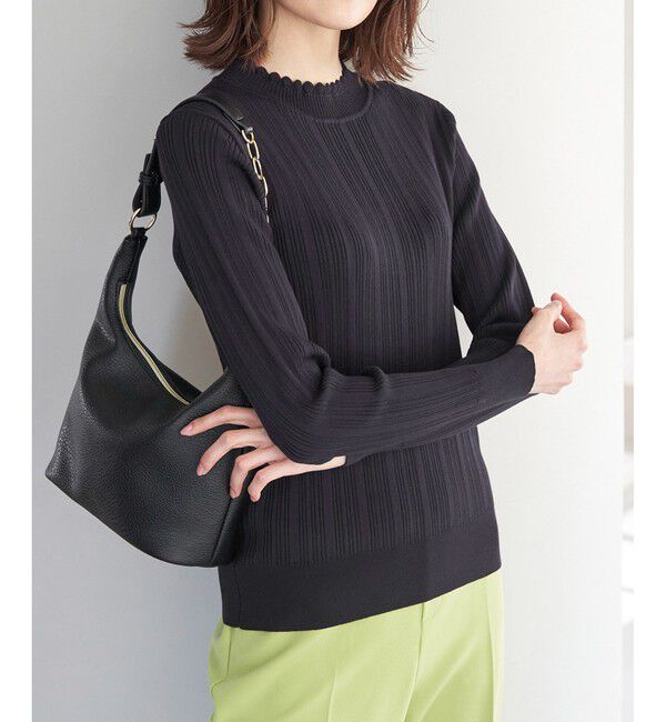 Rope&rsquo;Picnic「洗濯機OK/スカラネックリブニットプルオーバー」|ニット・セーター|