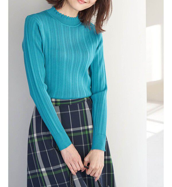 Rope&rsquo;Picnic「洗濯機OK/スカラネックリブニットプルオーバー」|ニット・セーター|