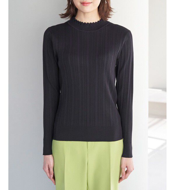 Rope&rsquo;Picnic「洗濯機OK/スカラネックリブニットプルオーバー」|ニット・セーター|