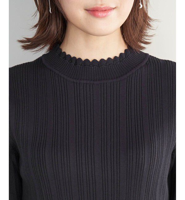 Rope&rsquo;Picnic「洗濯機OK/スカラネックリブニットプルオーバー」|ニット・セーター|